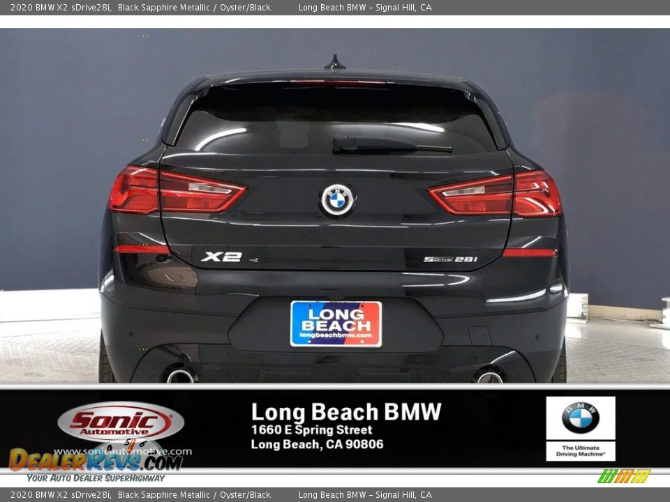 2020 BMW X2 sDrive28i Black Sapphire Metallic / Oyster/Black Photo #3