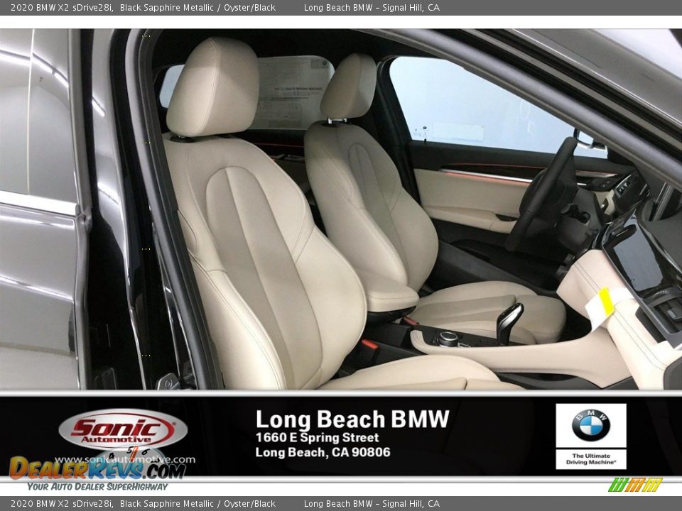 2020 BMW X2 sDrive28i Black Sapphire Metallic / Oyster/Black Photo #7