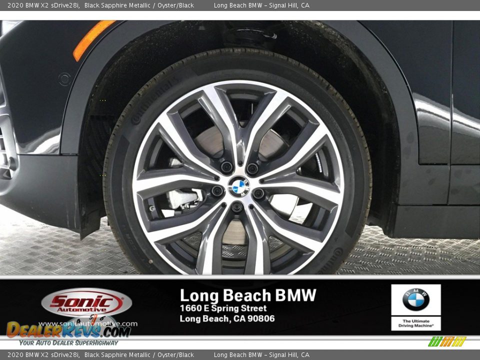 2020 BMW X2 sDrive28i Black Sapphire Metallic / Oyster/Black Photo #9