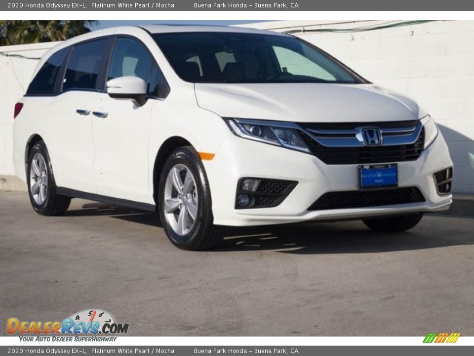 2020 Honda Odyssey EX-L Platinum White Pearl / Mocha Photo #1