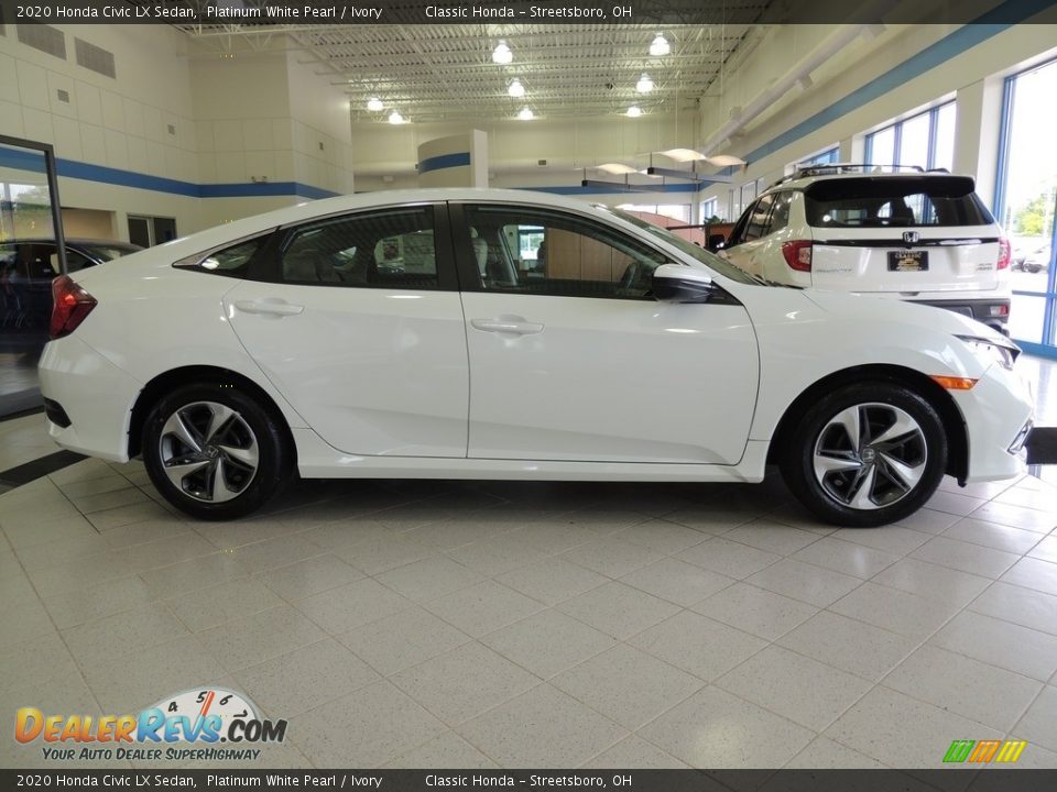 2020 Honda Civic LX Sedan Platinum White Pearl / Ivory Photo #4