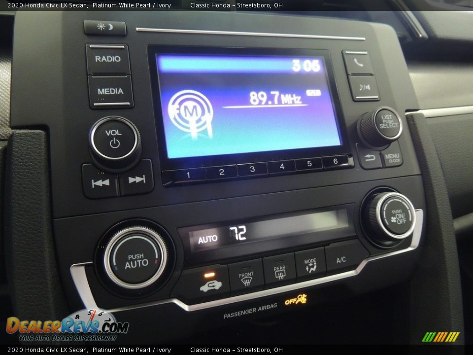 2020 Honda Civic LX Sedan Platinum White Pearl / Ivory Photo #15