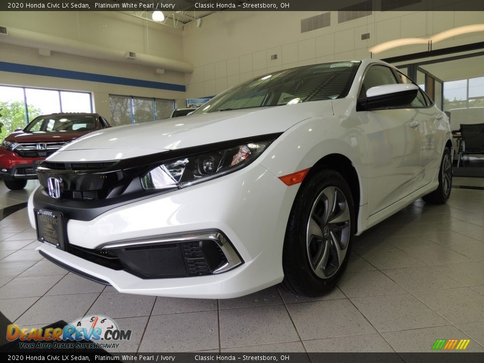 2020 Honda Civic LX Sedan Platinum White Pearl / Ivory Photo #1