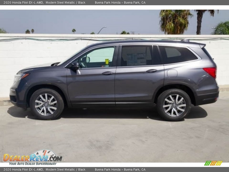 2020 Honda Pilot EX-L AWD Modern Steel Metallic / Black Photo #5