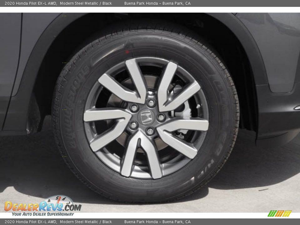 2020 Honda Pilot EX-L AWD Modern Steel Metallic / Black Photo #12
