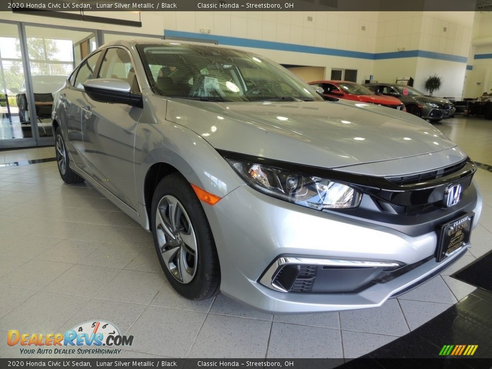 2020 Honda Civic LX Sedan Lunar Silver Metallic / Black Photo #3