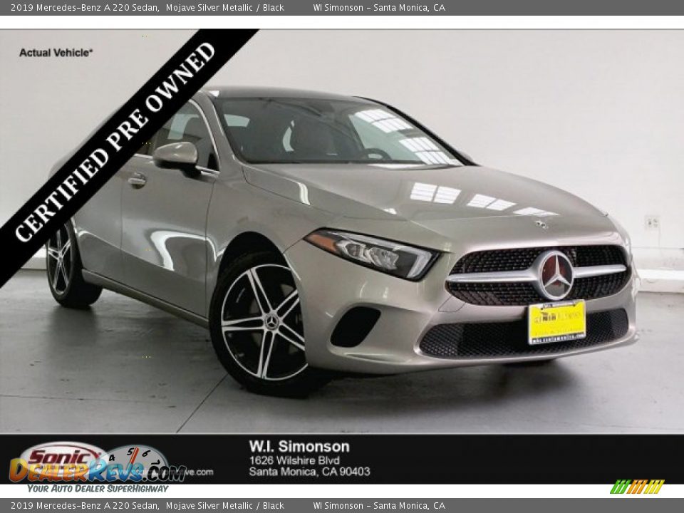 2019 Mercedes-Benz A 220 Sedan Mojave Silver Metallic / Black Photo #1