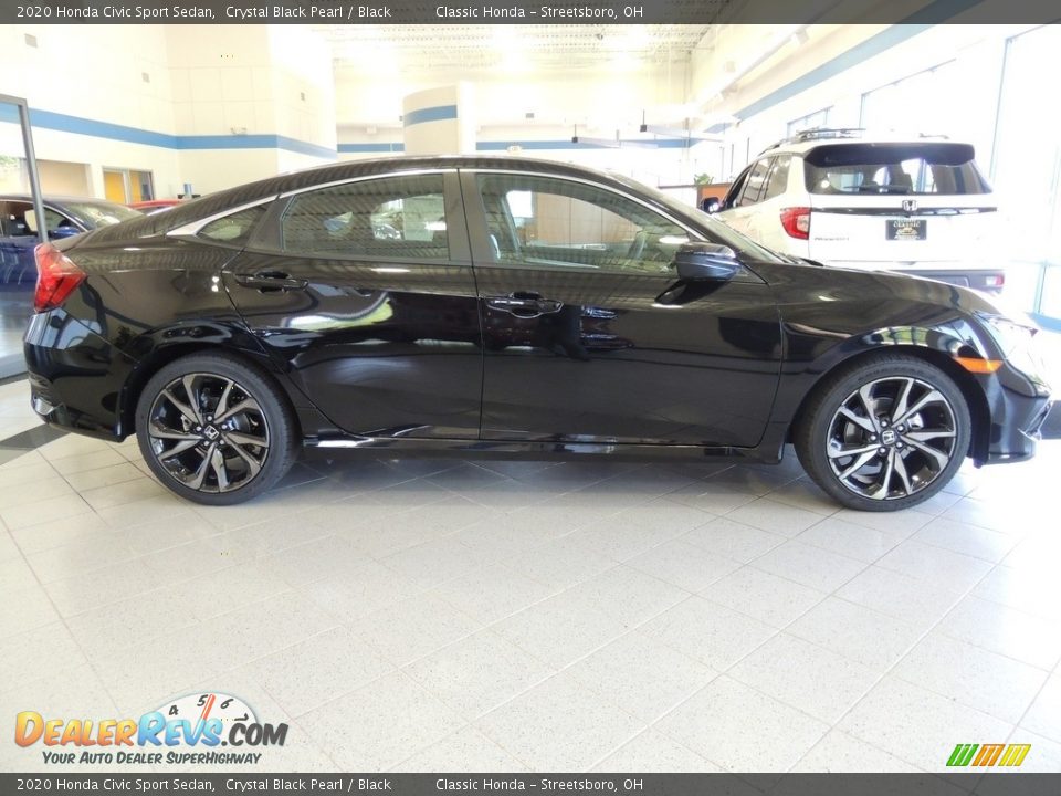 2020 Honda Civic Sport Sedan Crystal Black Pearl / Black Photo #4