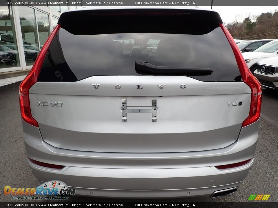2019 Volvo XC90 T6 AWD Momentum Bright Silver Metallic / Charcoal Photo #4