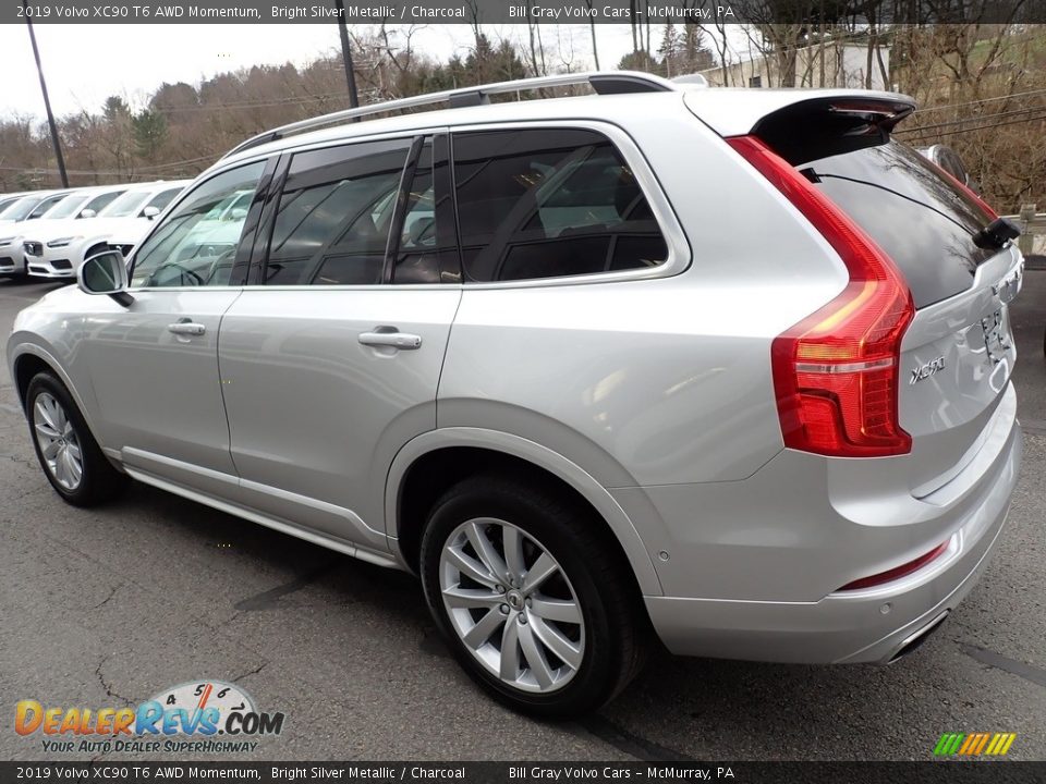 2019 Volvo XC90 T6 AWD Momentum Bright Silver Metallic / Charcoal Photo #6