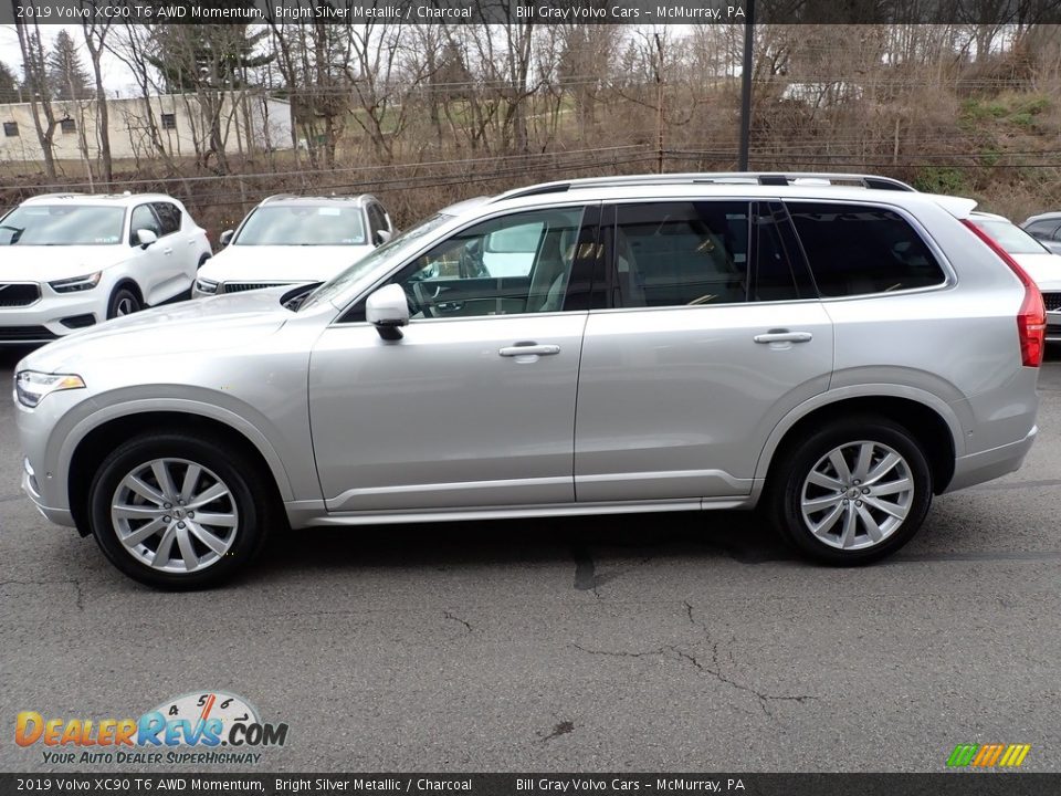 Bright Silver Metallic 2019 Volvo XC90 T6 AWD Momentum Photo #7