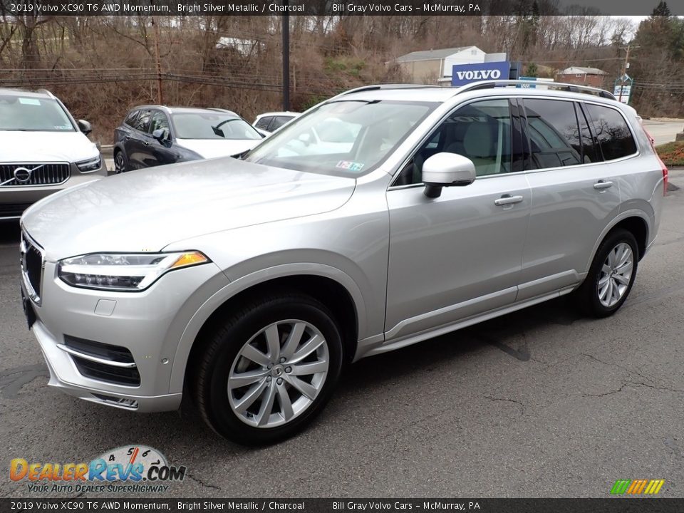 Bright Silver Metallic 2019 Volvo XC90 T6 AWD Momentum Photo #8