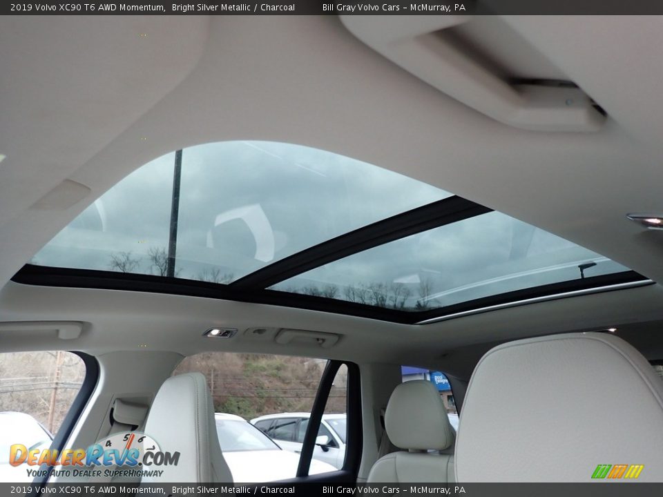 2019 Volvo XC90 T6 AWD Momentum Bright Silver Metallic / Charcoal Photo #19