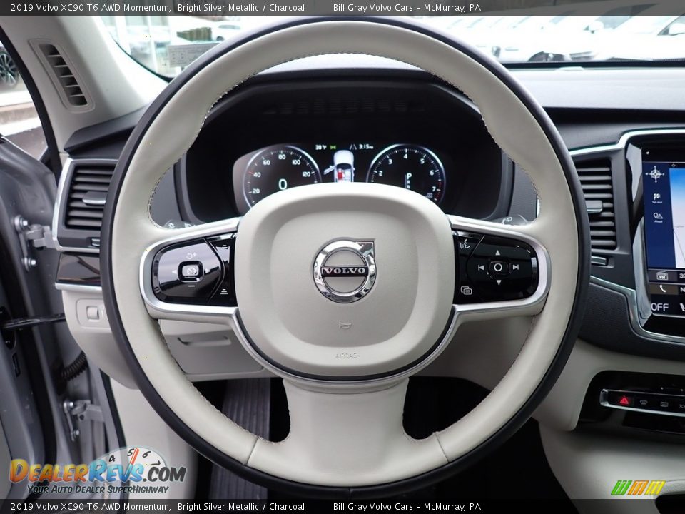 2019 Volvo XC90 T6 AWD Momentum Steering Wheel Photo #20