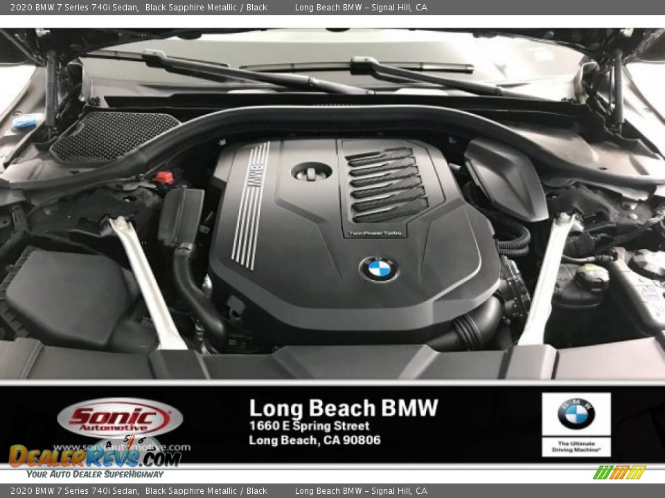 2020 BMW 7 Series 740i Sedan Black Sapphire Metallic / Black Photo #8