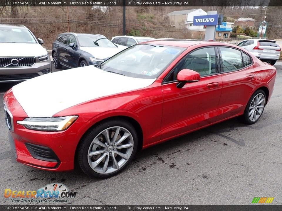 Fusion Red Metallic 2020 Volvo S60 T6 AWD Momentum Photo #5