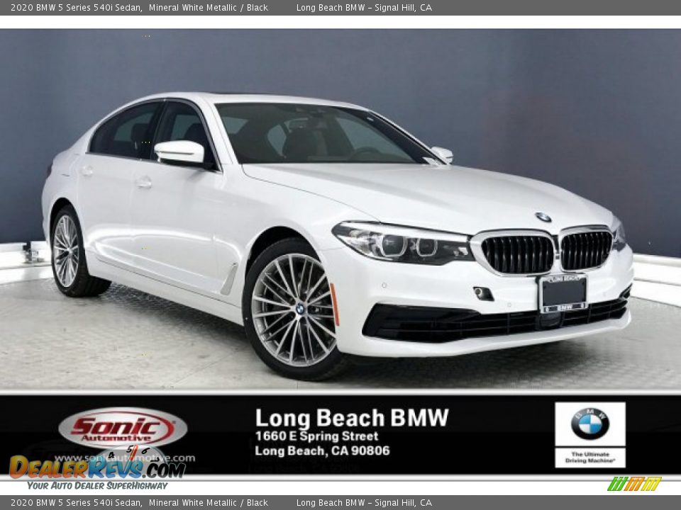 2020 BMW 5 Series 540i Sedan Mineral White Metallic / Black Photo #1