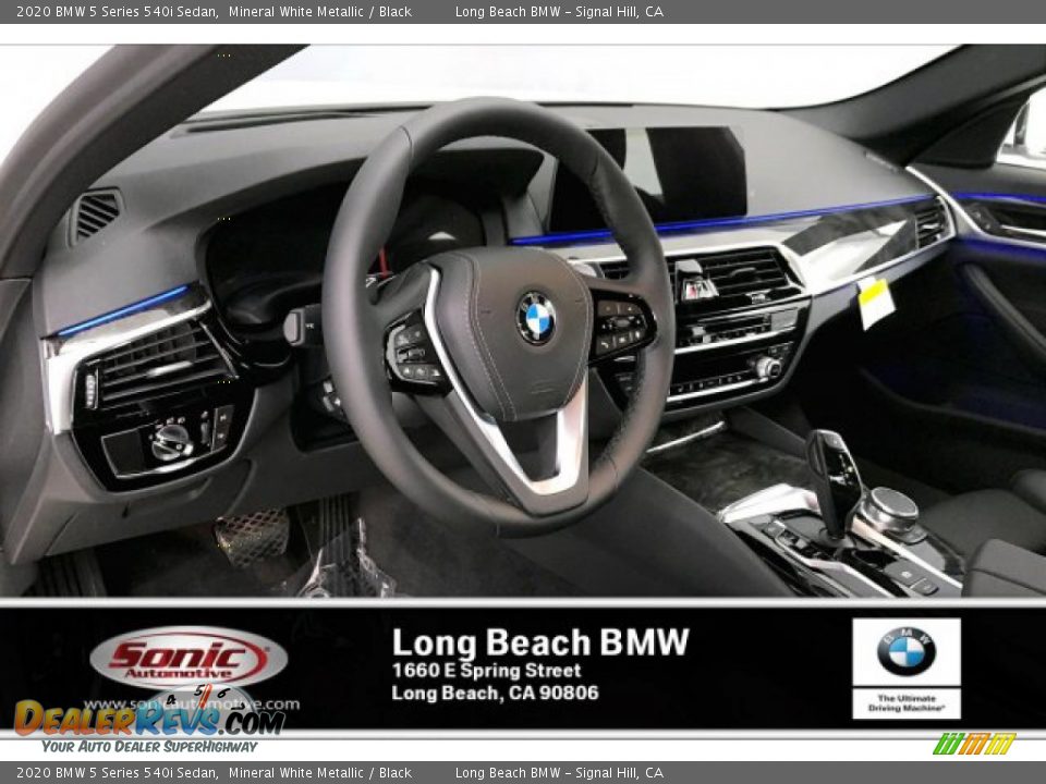 2020 BMW 5 Series 540i Sedan Mineral White Metallic / Black Photo #4