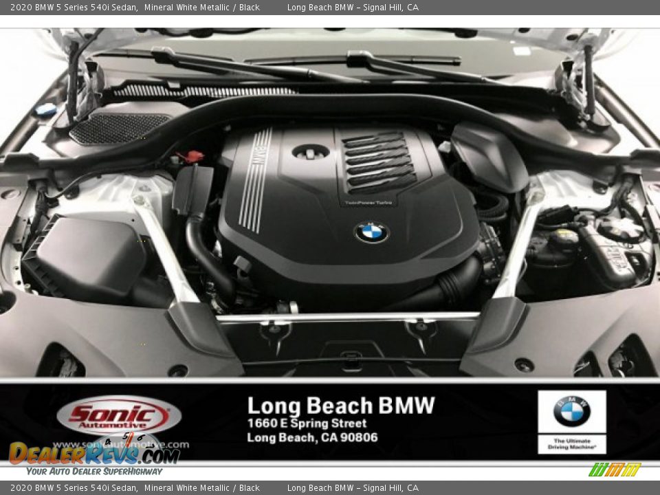 2020 BMW 5 Series 540i Sedan Mineral White Metallic / Black Photo #8