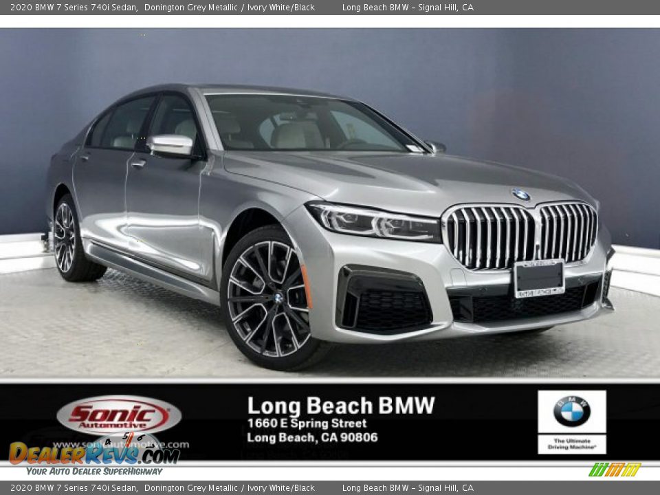 2020 BMW 7 Series 740i Sedan Donington Grey Metallic / Ivory White/Black Photo #1