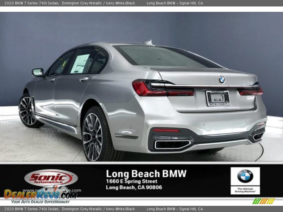 2020 BMW 7 Series 740i Sedan Donington Grey Metallic / Ivory White/Black Photo #2