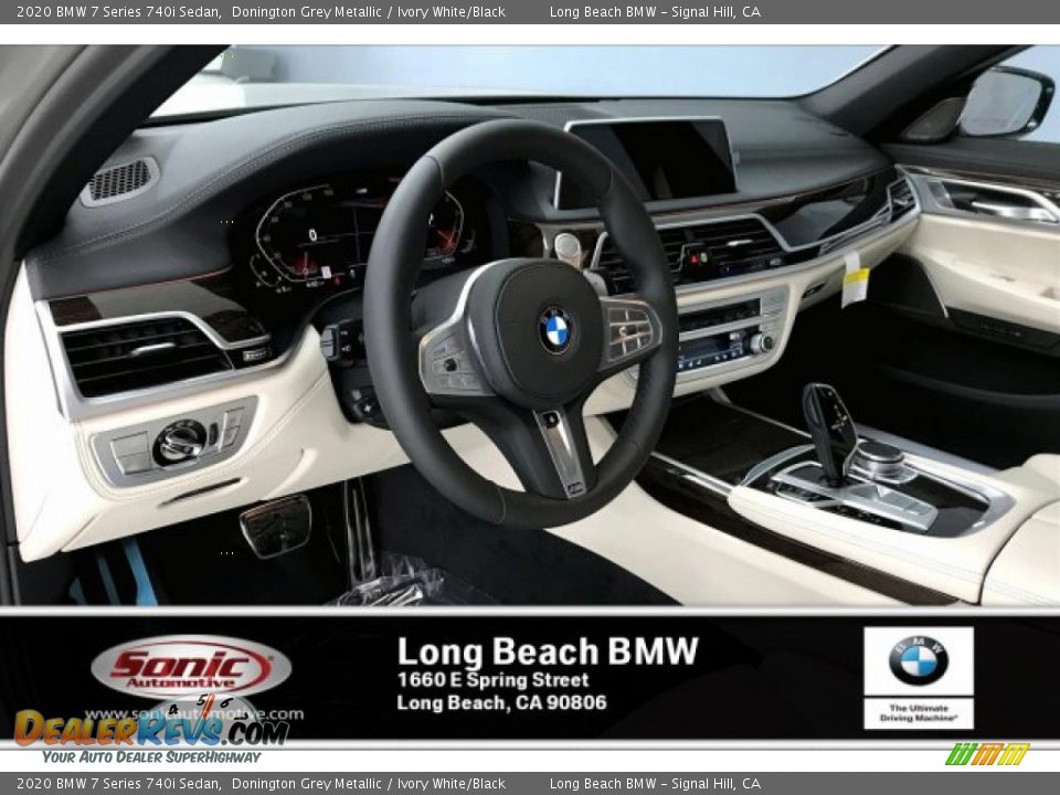2020 BMW 7 Series 740i Sedan Donington Grey Metallic / Ivory White/Black Photo #4
