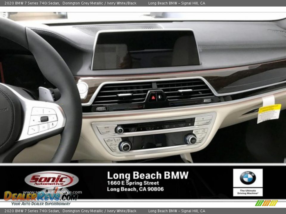 2020 BMW 7 Series 740i Sedan Donington Grey Metallic / Ivory White/Black Photo #5