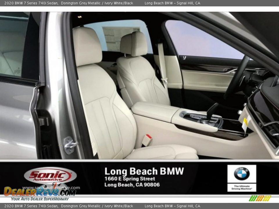 2020 BMW 7 Series 740i Sedan Donington Grey Metallic / Ivory White/Black Photo #7