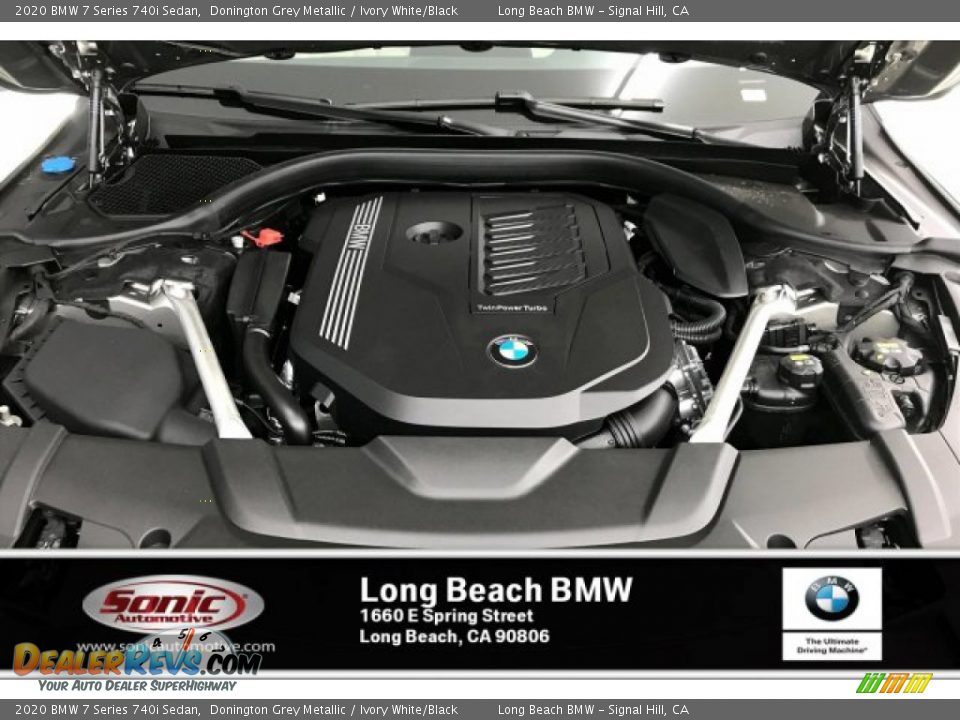 2020 BMW 7 Series 740i Sedan Donington Grey Metallic / Ivory White/Black Photo #8