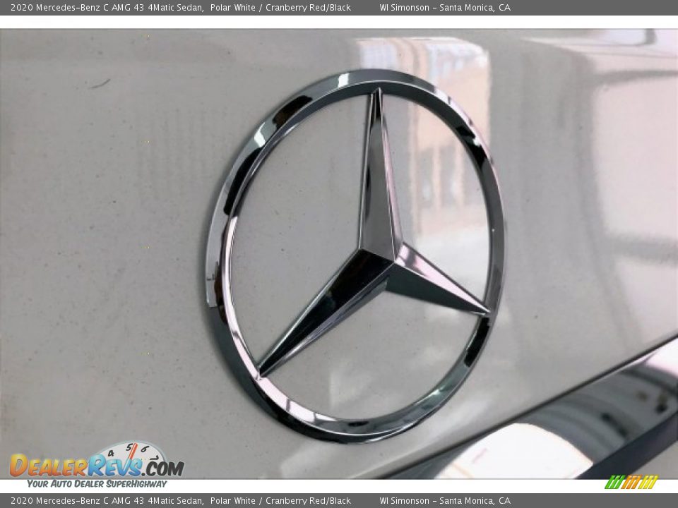 2020 Mercedes-Benz C AMG 43 4Matic Sedan Polar White / Cranberry Red/Black Photo #7