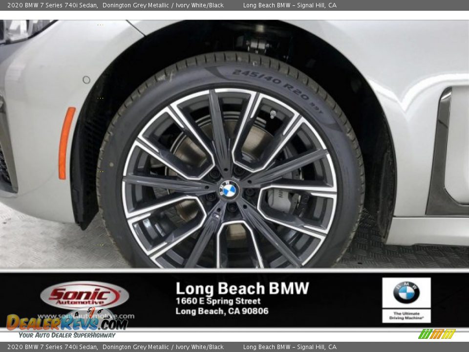 2020 BMW 7 Series 740i Sedan Donington Grey Metallic / Ivory White/Black Photo #9