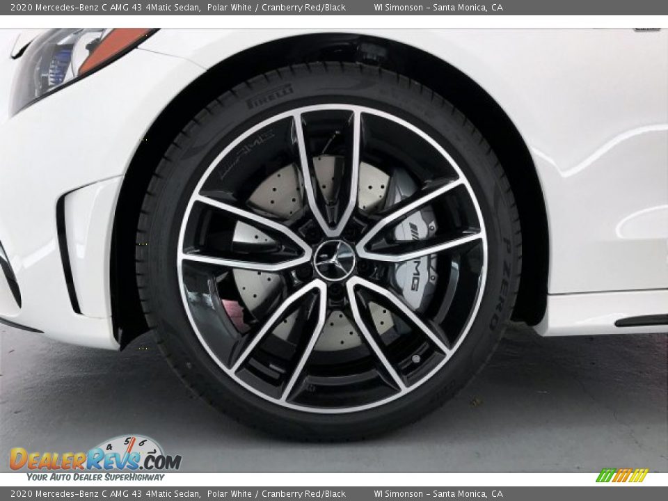 2020 Mercedes-Benz C AMG 43 4Matic Sedan Polar White / Cranberry Red/Black Photo #8
