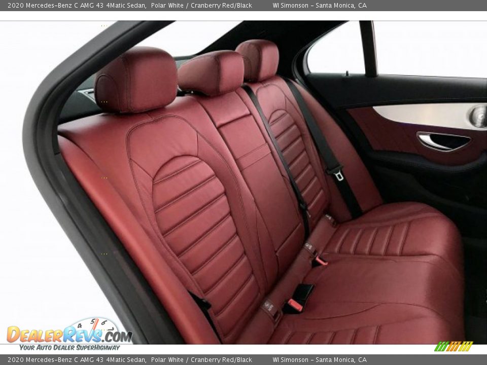 2020 Mercedes-Benz C AMG 43 4Matic Sedan Polar White / Cranberry Red/Black Photo #13