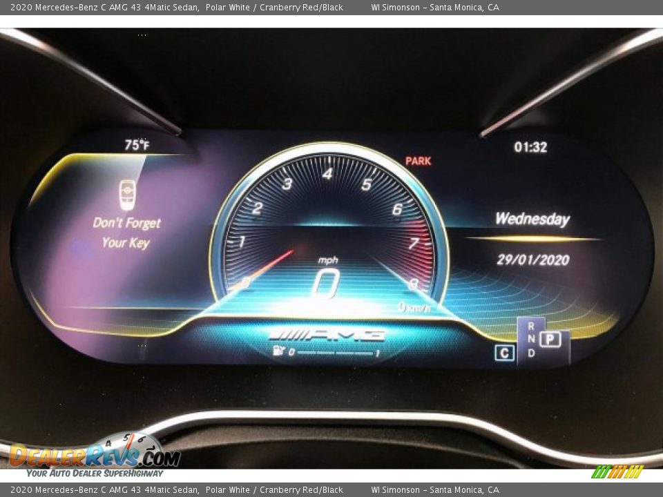 2020 Mercedes-Benz C AMG 43 4Matic Sedan Polar White / Cranberry Red/Black Photo #20