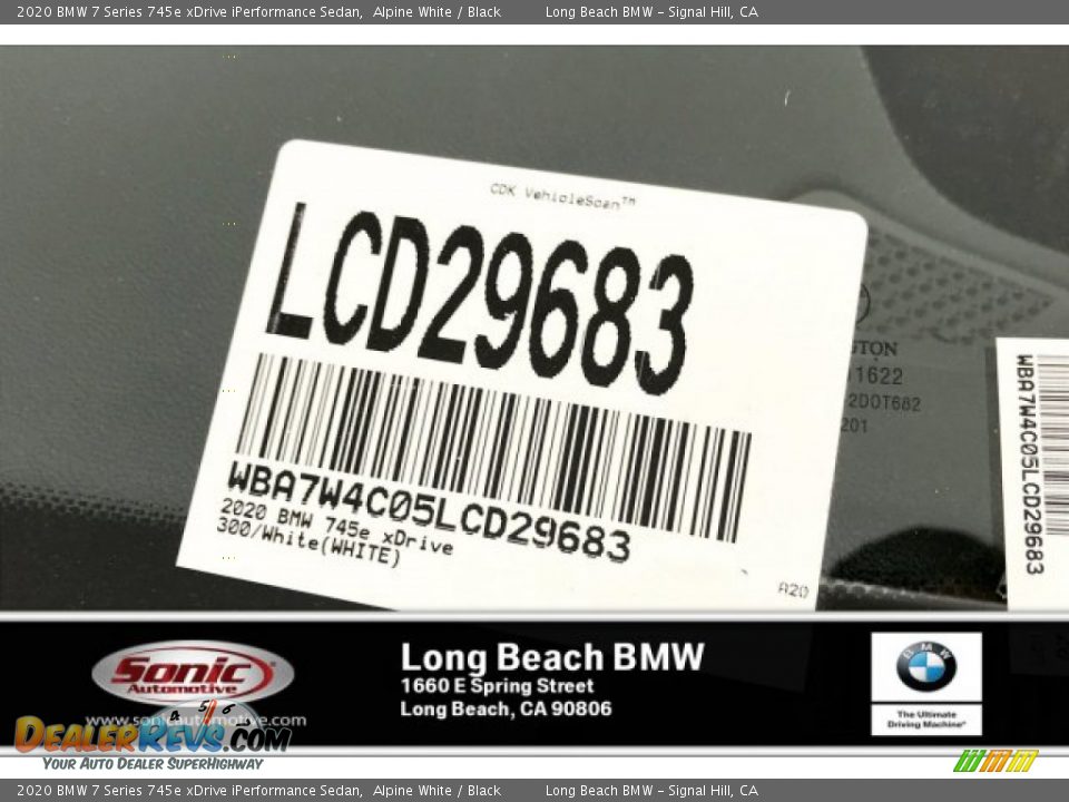 2020 BMW 7 Series 745e xDrive iPerformance Sedan Alpine White / Black Photo #11