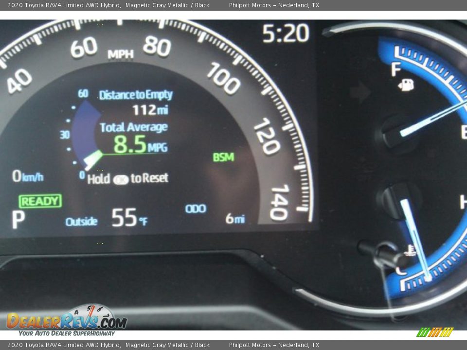 2020 Toyota RAV4 Limited AWD Hybrid Magnetic Gray Metallic / Black Photo #14
