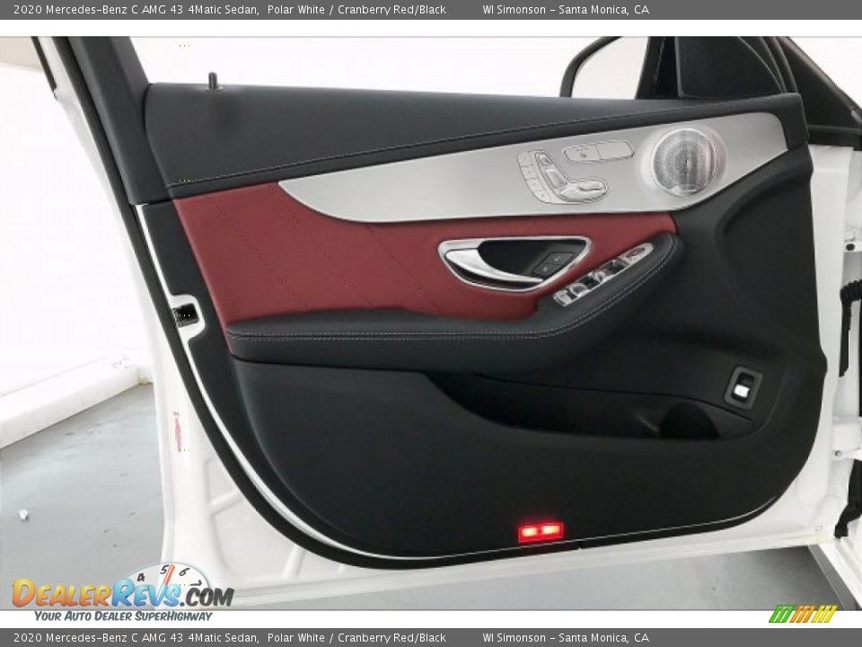 2020 Mercedes-Benz C AMG 43 4Matic Sedan Polar White / Cranberry Red/Black Photo #25