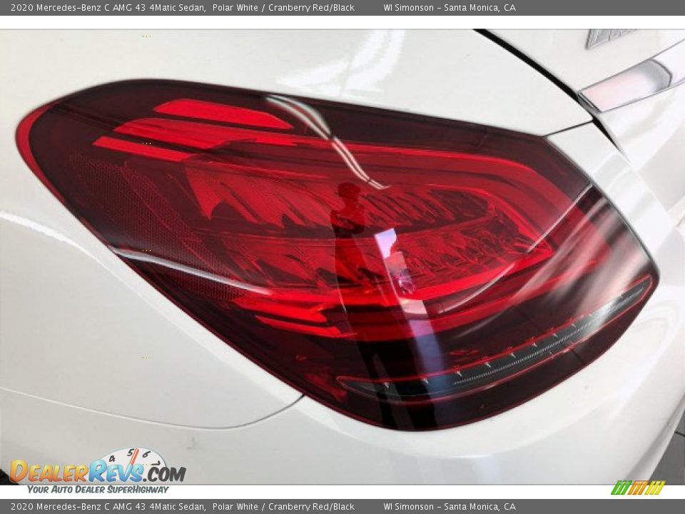 2020 Mercedes-Benz C AMG 43 4Matic Sedan Polar White / Cranberry Red/Black Photo #26