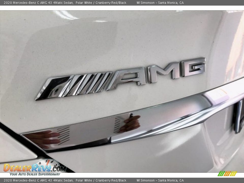 2020 Mercedes-Benz C AMG 43 4Matic Sedan Polar White / Cranberry Red/Black Photo #27