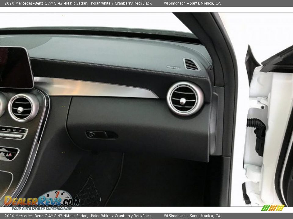 2020 Mercedes-Benz C AMG 43 4Matic Sedan Polar White / Cranberry Red/Black Photo #28