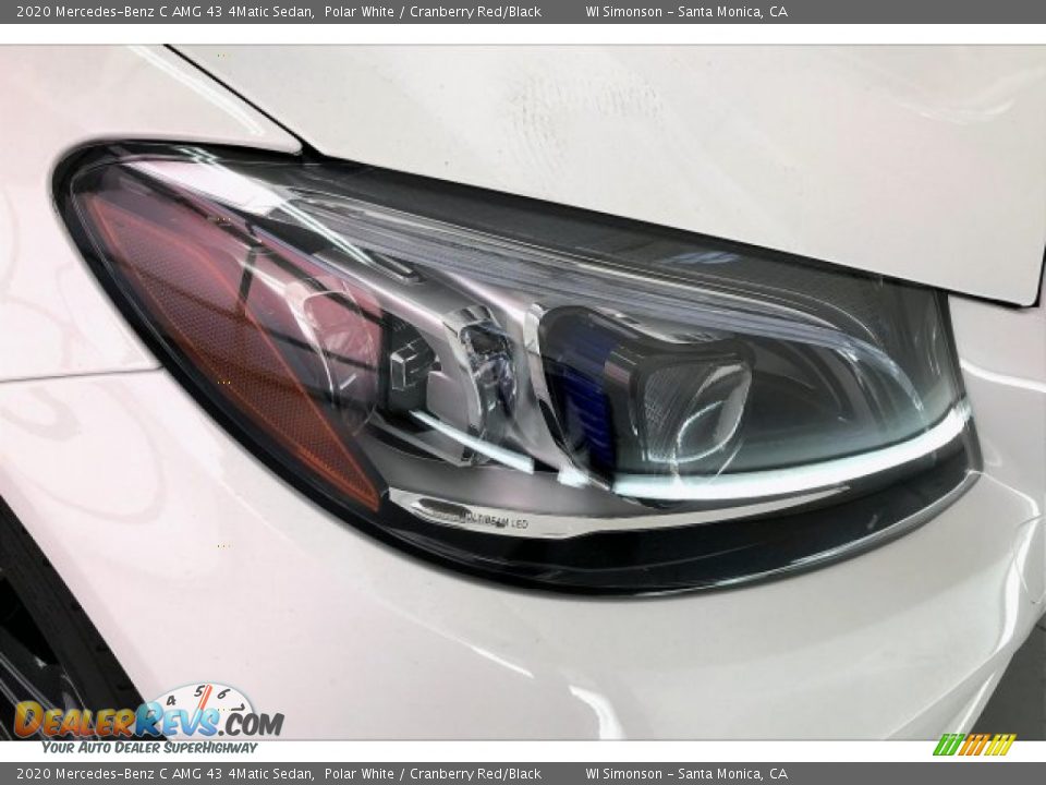 2020 Mercedes-Benz C AMG 43 4Matic Sedan Polar White / Cranberry Red/Black Photo #32