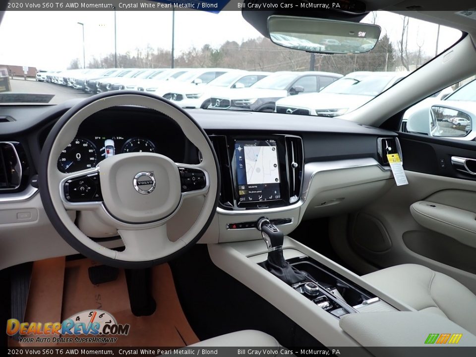 Blond Interior - 2020 Volvo S60 T6 AWD Momentum Photo #9