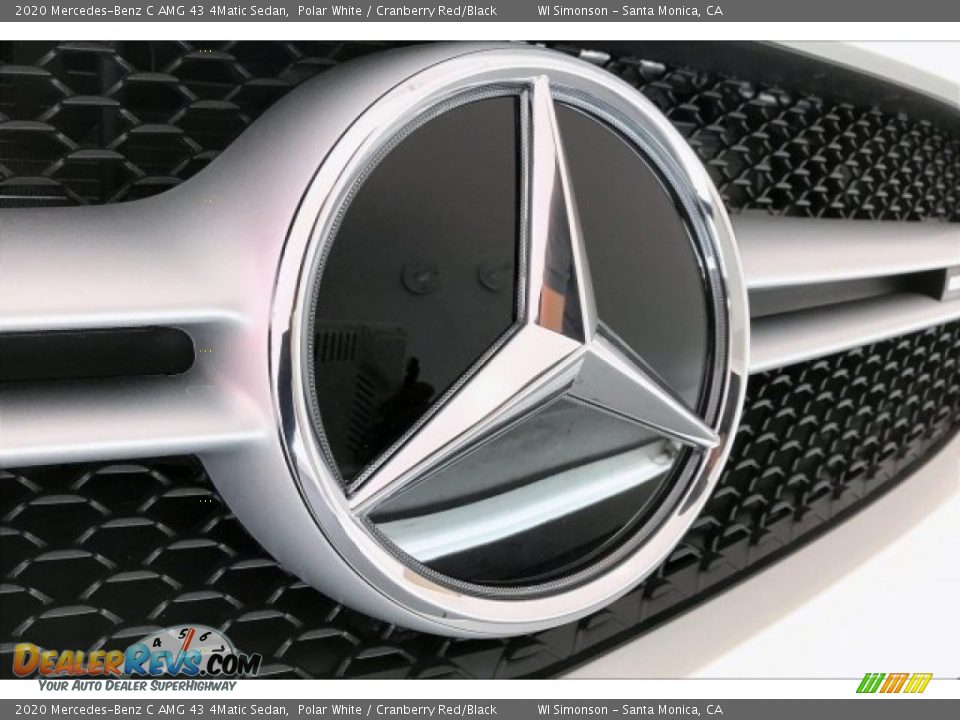 2020 Mercedes-Benz C AMG 43 4Matic Sedan Polar White / Cranberry Red/Black Photo #33