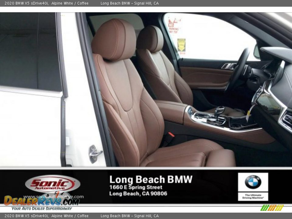 2020 BMW X5 sDrive40i Alpine White / Coffee Photo #7