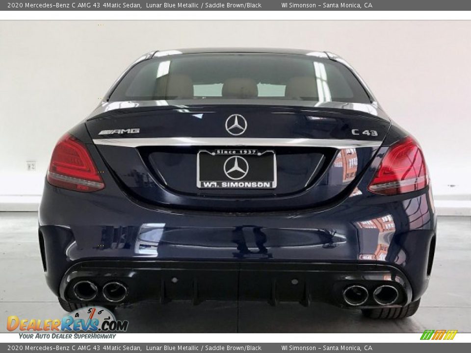 2020 Mercedes-Benz C AMG 43 4Matic Sedan Lunar Blue Metallic / Saddle Brown/Black Photo #3