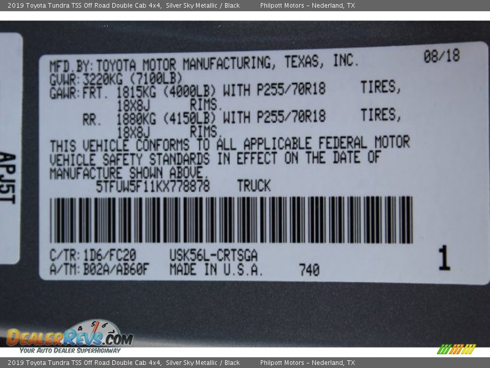 2019 Toyota Tundra TSS Off Road Double Cab 4x4 Silver Sky Metallic / Black Photo #27