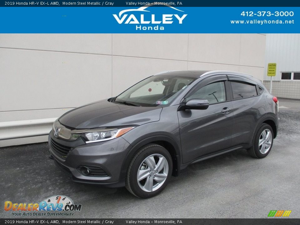 2019 Honda HR-V EX-L AWD Modern Steel Metallic / Gray Photo #1