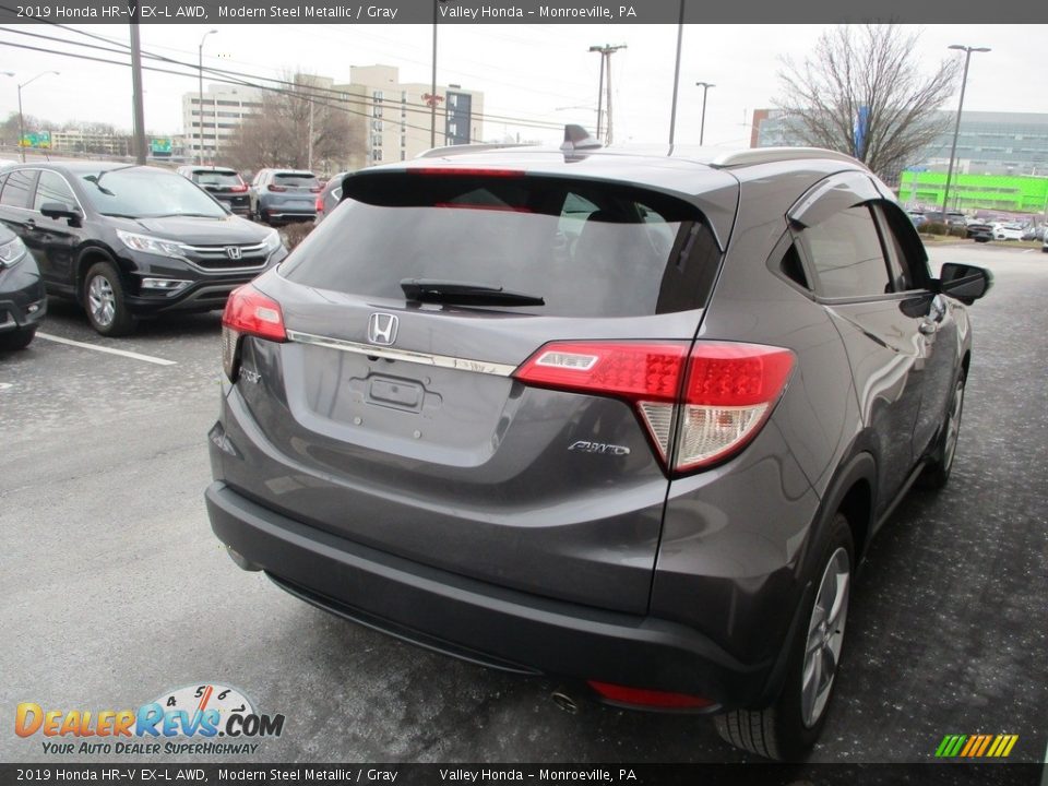 2019 Honda HR-V EX-L AWD Modern Steel Metallic / Gray Photo #5