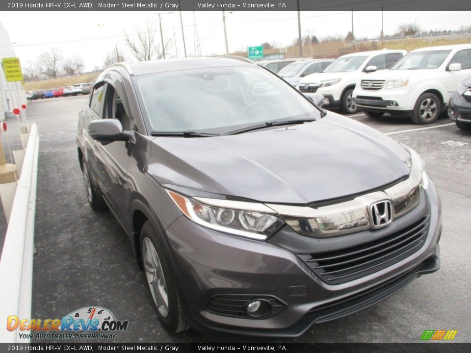 2019 Honda HR-V EX-L AWD Modern Steel Metallic / Gray Photo #8