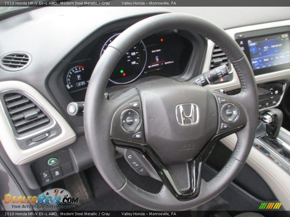 2019 Honda HR-V EX-L AWD Modern Steel Metallic / Gray Photo #14